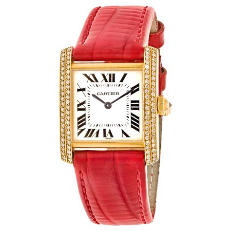 rose gold cartier tank watch women's|cartier 18k gold watch models.